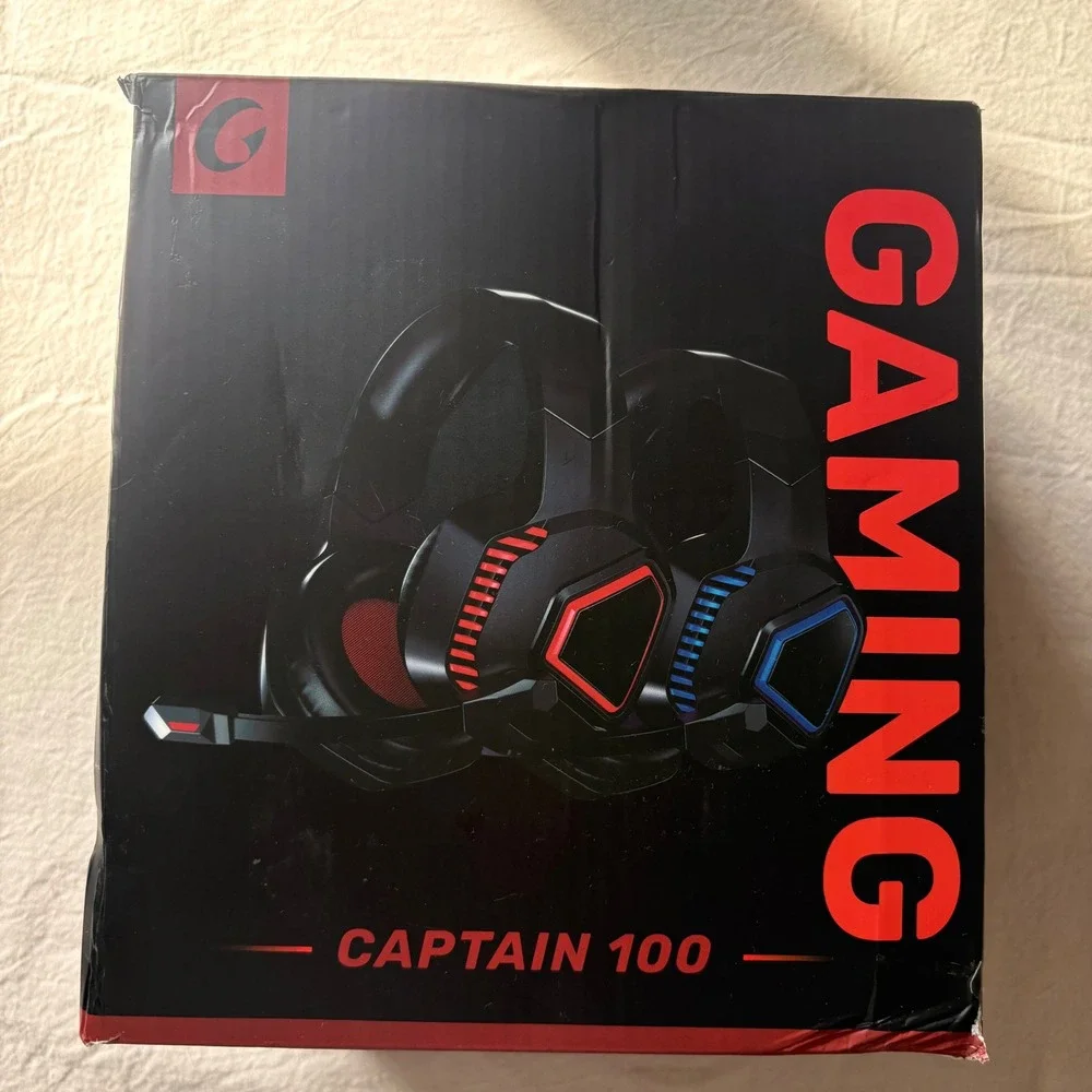 Captain 100 Wireless‎ Gaming Headset Black Blue LED Over Ear with Mic CT300